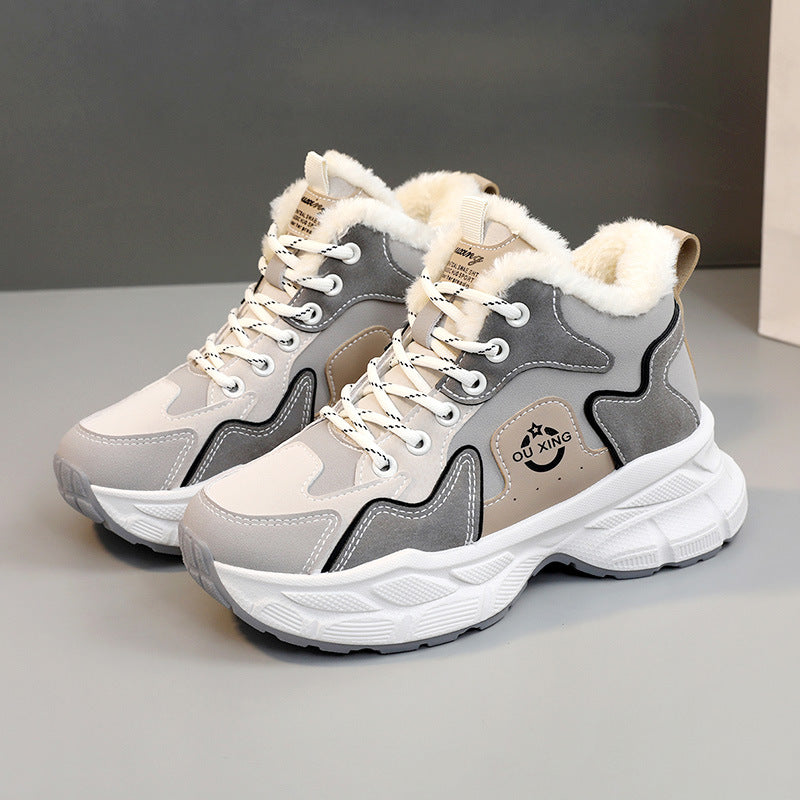 Damen Winter Sneaker Warm Kuschelig Stabil