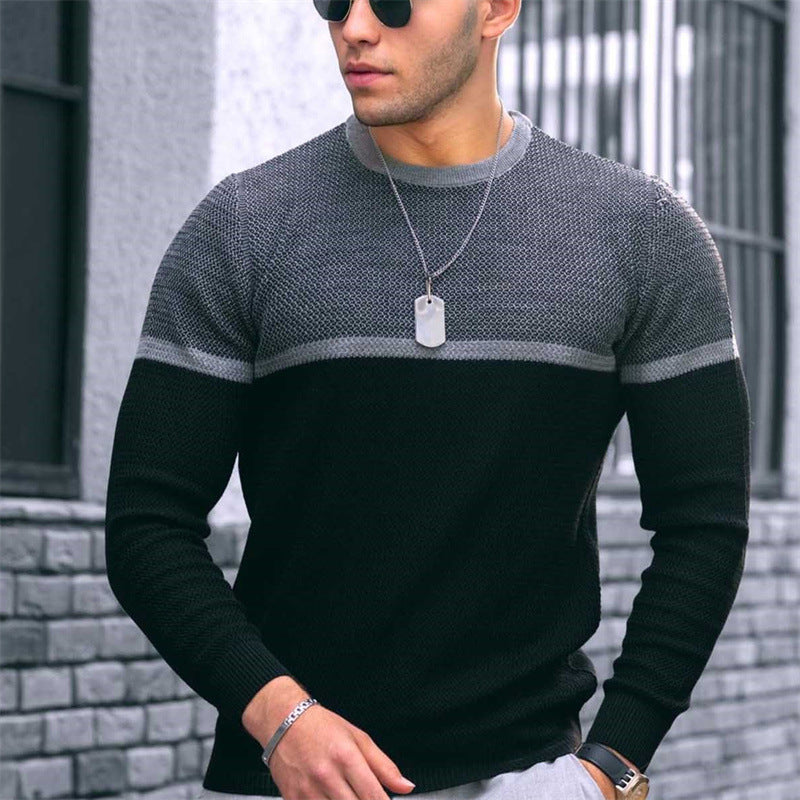 Herren Strickpullover Modern Geschnürt Großstadtstyle