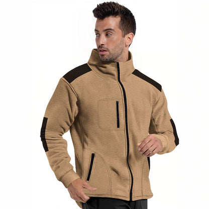 Herren Fleecejacke Modern Reißverschluss Praktische Taschen