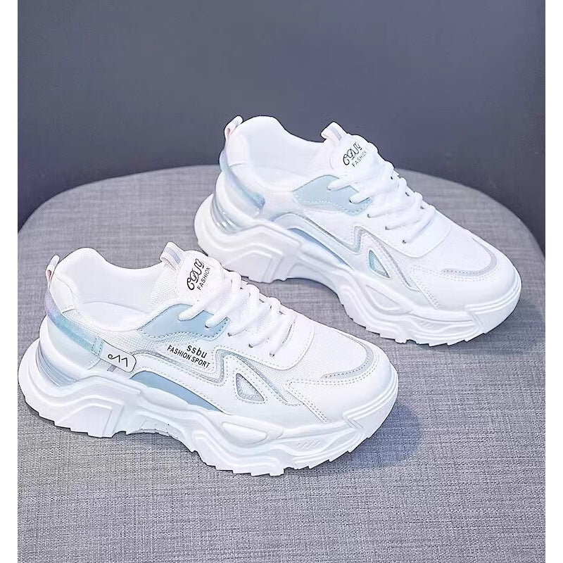 Damen Sneaker Chunky Glänzend Auffällig Modisch
