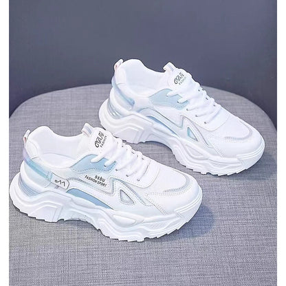 Damen Sneaker Chunky Glänzend Auffällig Modisch