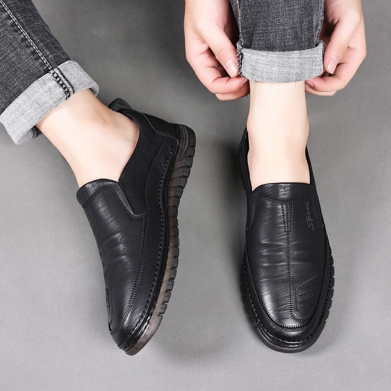 Damen Lederschuhe Slip-On Elegante Rutschfeste Sohle Schuhe Mode