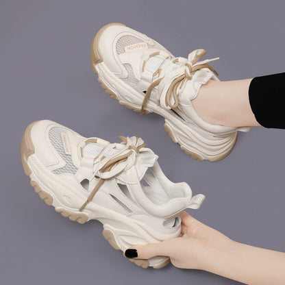 Damen Sneaker Sportlich Chunky atmungsaktiv Mesh