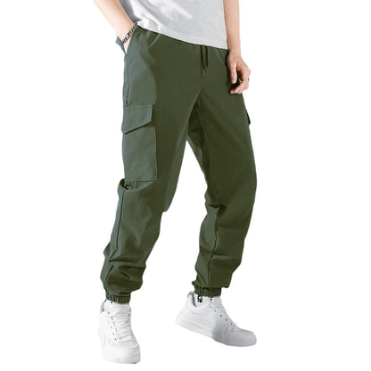 Herren Cargo-Hose Bequem mit verstellbarem Bund und Taschen