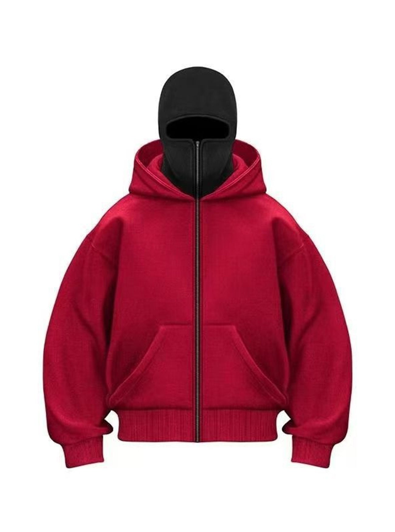 Herren Kapuzenpullover Großes Modell Reißverschluss Oversized