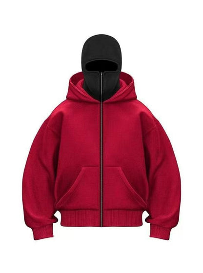 Herren Kapuzenpullover Großes Modell Reißverschluss Oversized