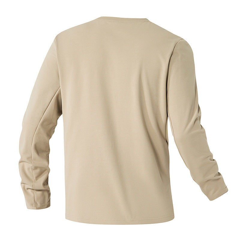 Herren Langarmshirt Funktionelles mit Brusttasche Outdoor