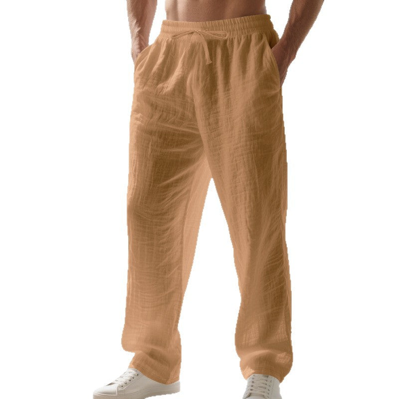 Leichte Sommerhose Herren Leinen Bequem Elastisch