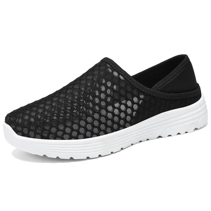 Damen Schlupfschuhe Bequem Atmungsaktiv Heidi Stil