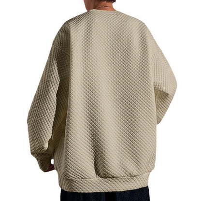 Herren Sweatshirt Lässig Strukturiert Casual