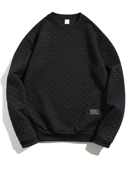 Herren Sweater Lässig Rundhals Elastisch Modern