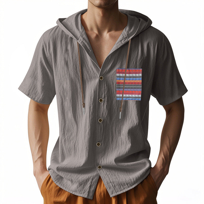 Herren Hemd mit Kapuze Bunt Farben Berlin Style
