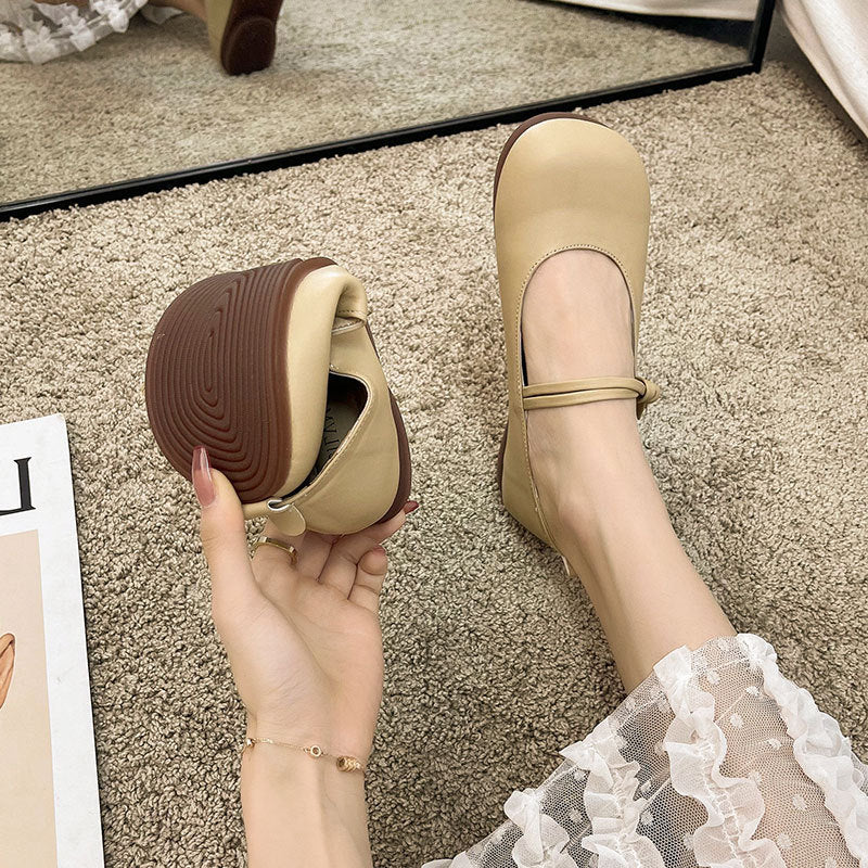 Damen Ballerinas Bequem Elegante Weiche Innensohle