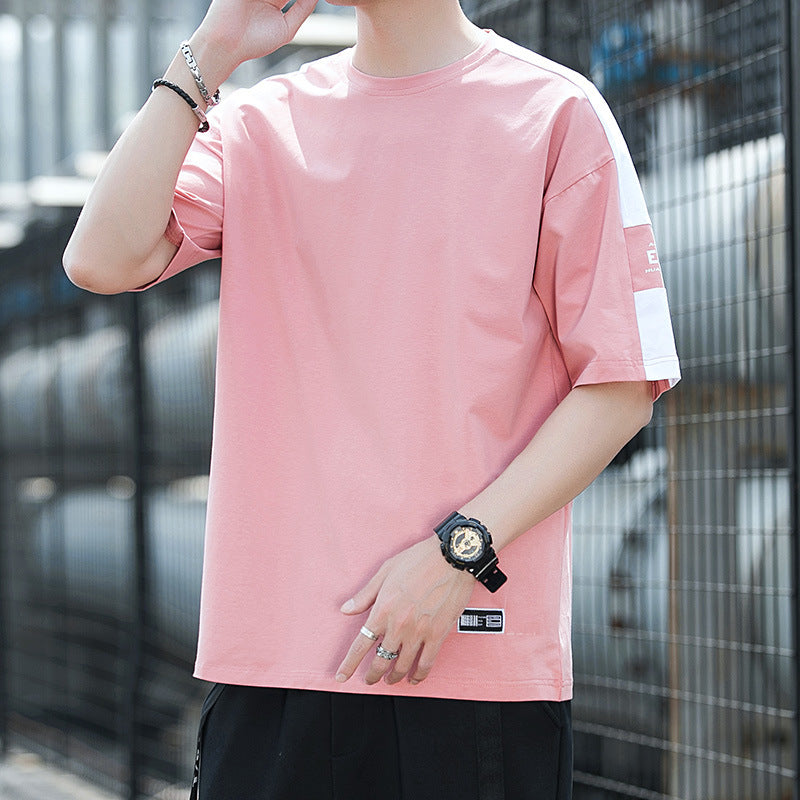 Herren T-Shirt Modern Locker Geschnitten Mit Kontrastnähten - BerlinGlamour