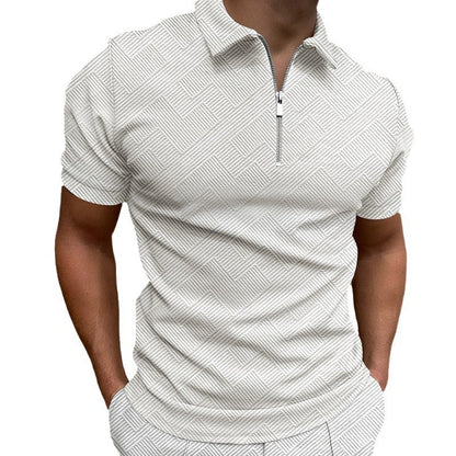 Herren Polo-Shirt Sportlich mit Reißverschluss Modern