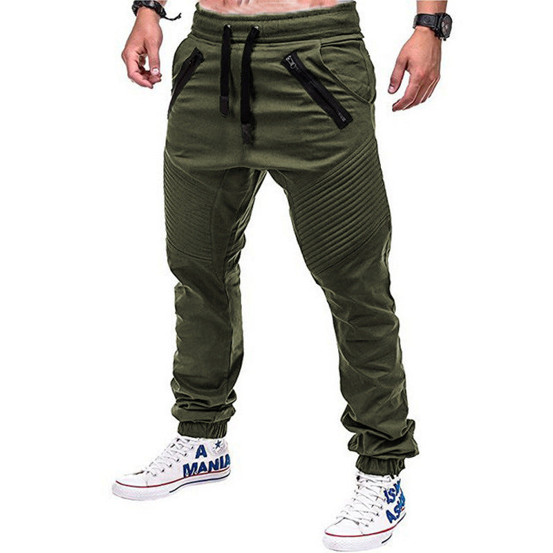Herren Jogginghose Modern Elastisch Mit Reißverschluss