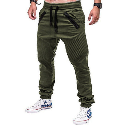 Herren Jogginghose Modern Elastisch Mit Reißverschluss