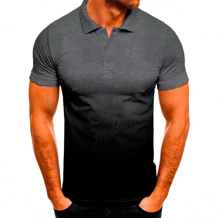 Herren Poloshirt Atmungsaktiv Modern Farbverlauf Sommer