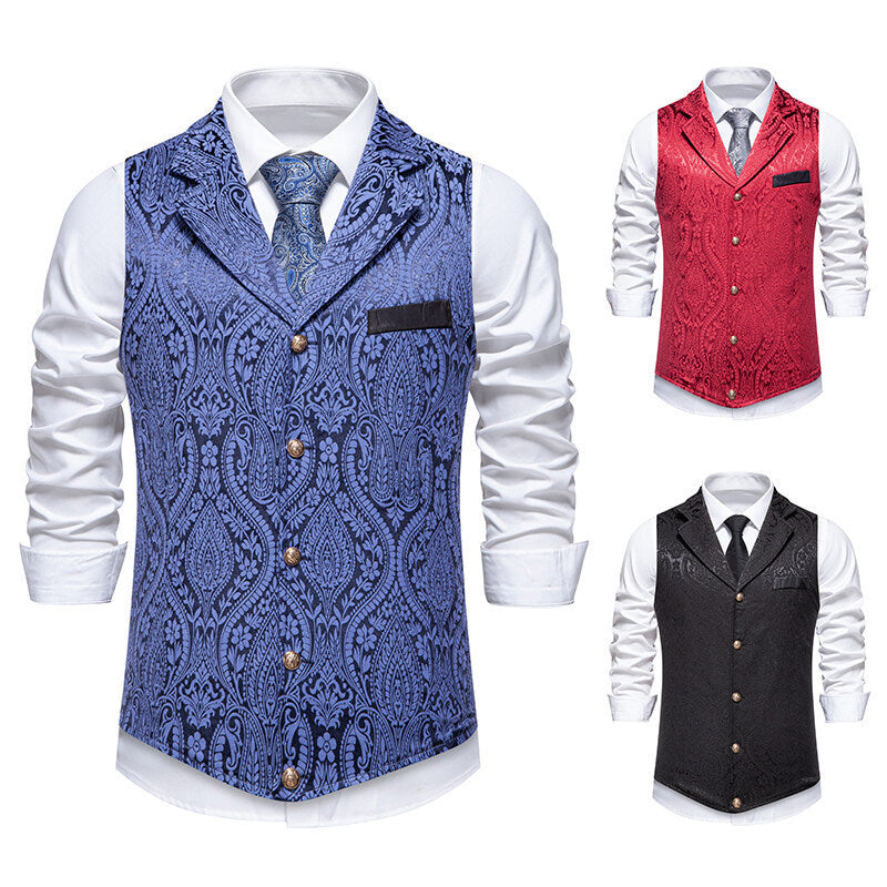 Herren Weste Elegante Hochwertig Mustered - BerlinGlamour
