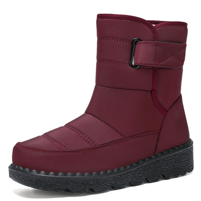 Damen Winterstiefel Isoliert Warm mit Klettverschluss