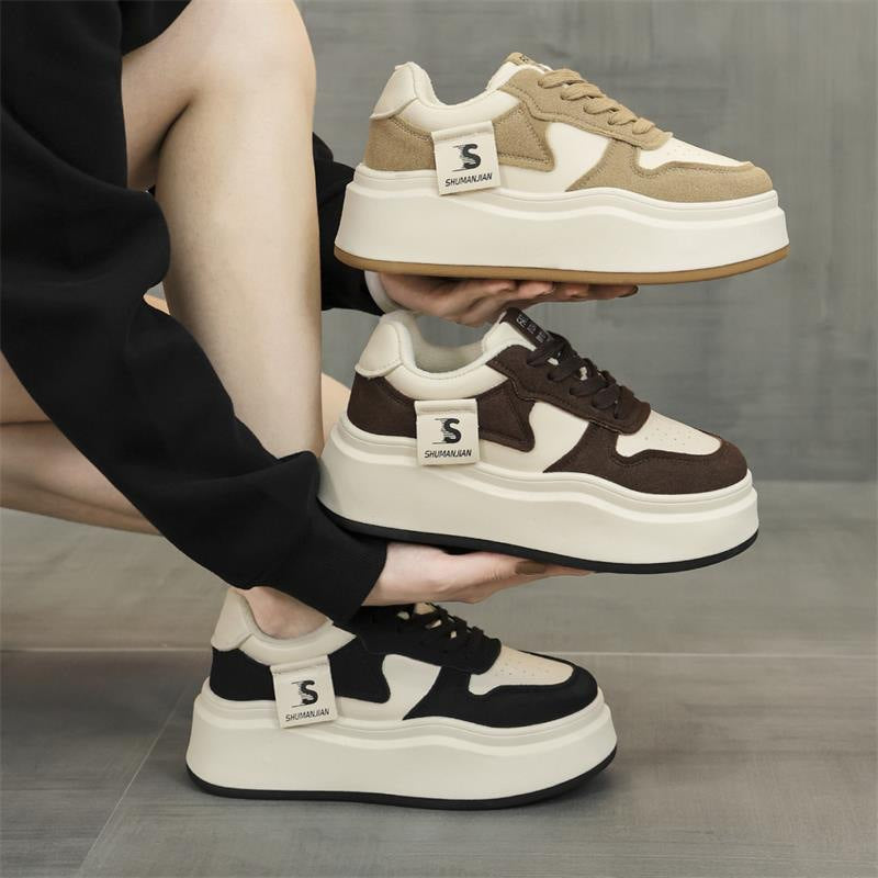 Damen Sneaker Plateau Bequem Atmungsaktiv Sportlich - BerlinGlamour