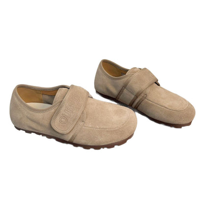 Damen Slipper Bequem Klettverschluss Warm