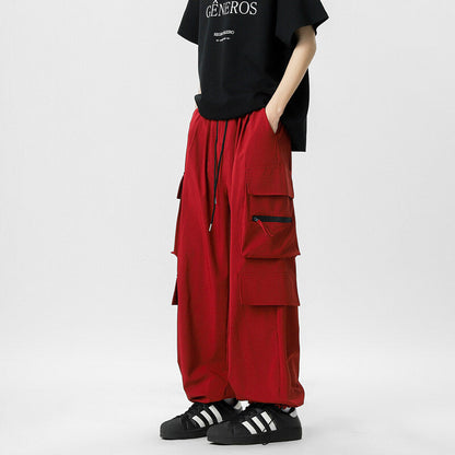 Praktische Unisex Cargo-Hose mit Seitentaschen Elastisch