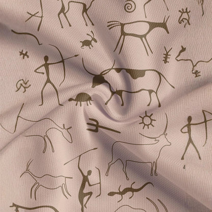 Herren Polohemd Sportlich mit Höhlenmalerei-Design Modern Berlin