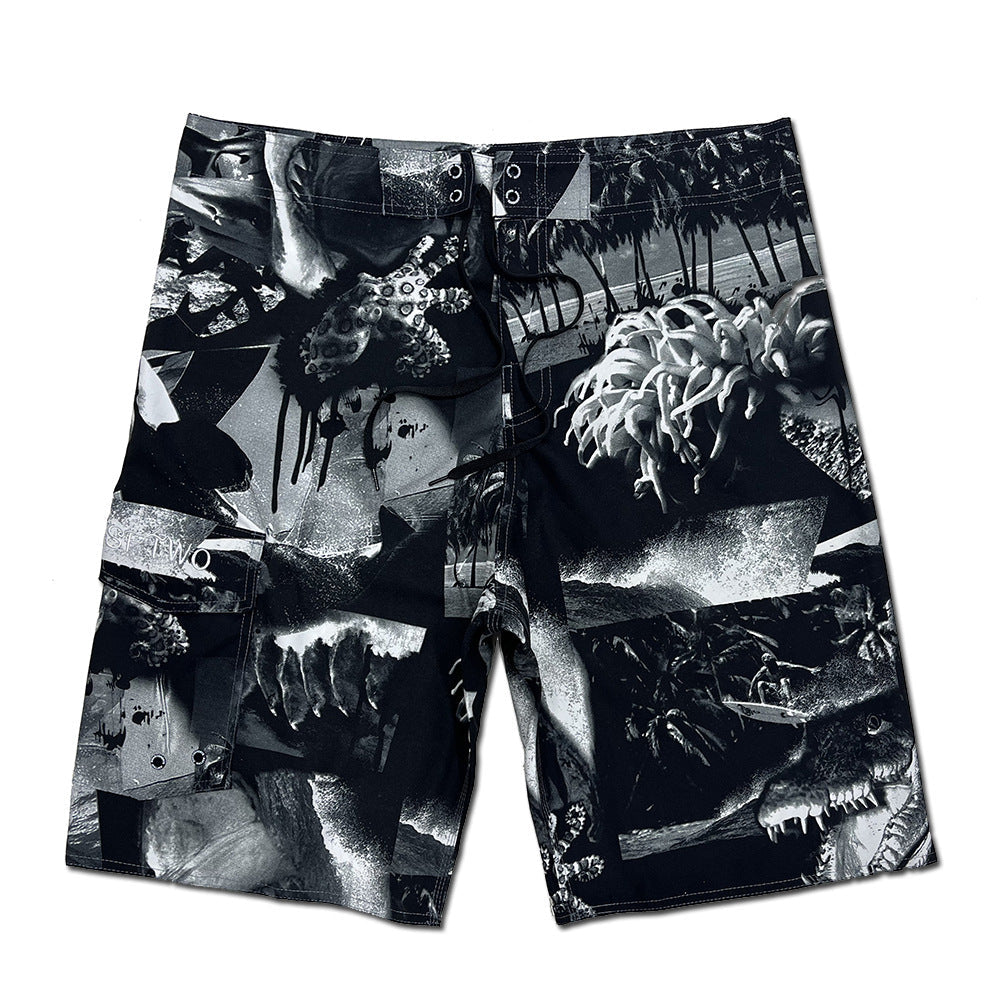 Männer Shorts Surf Elastisch Mit Grafikdesign - BerlinGlamour
