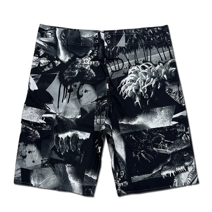 Männer Shorts Surf Elastisch Mit Grafikdesign - BerlinGlamour