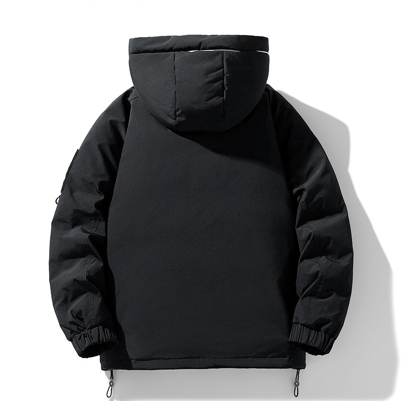 Herren Winterjacke Warm Gefüttert mit Kapuze und Taschen