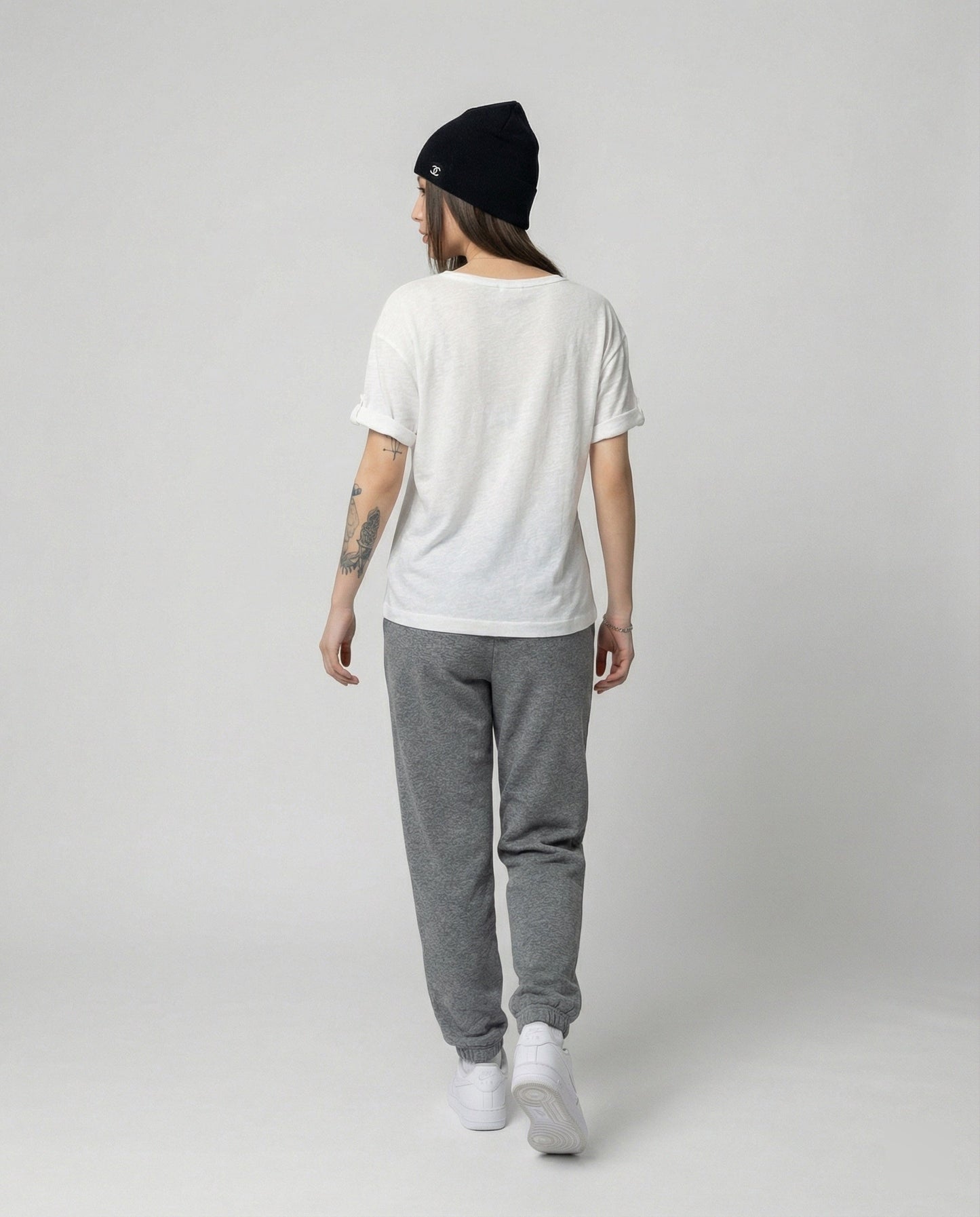 Damen T-Shirt V-Ausschnitt Kurzarm Slim Fit Casual