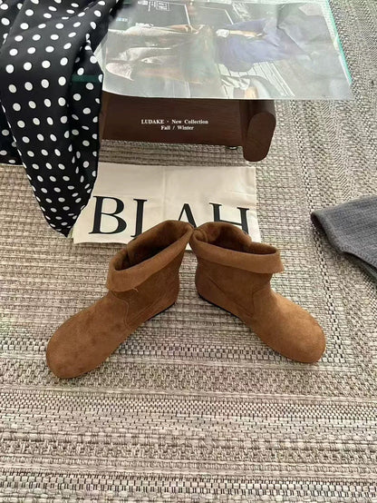 Damen Stiefel Elegante Knöpfchendekoration Mode Schuhe