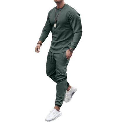 Herren Sportset Langarmshirt und Jogginghose Bequem Sportlich