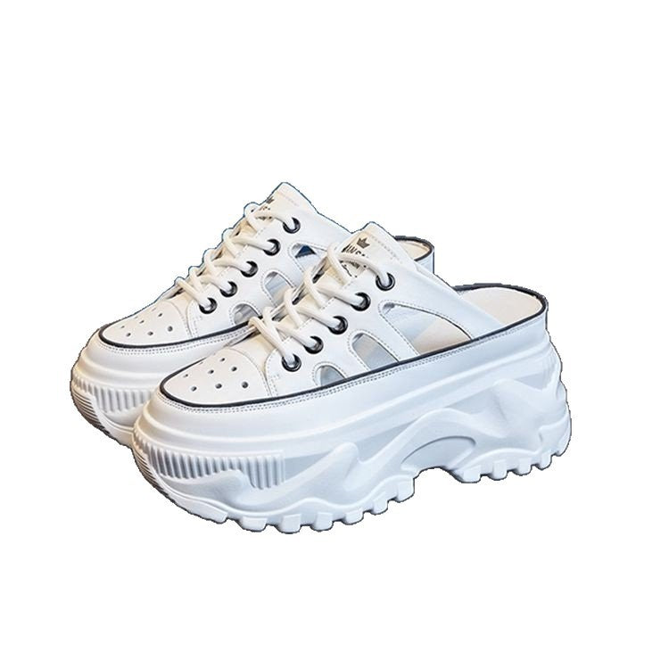 Damen Plateau Sneaker Mesh Bequem Dämpfung