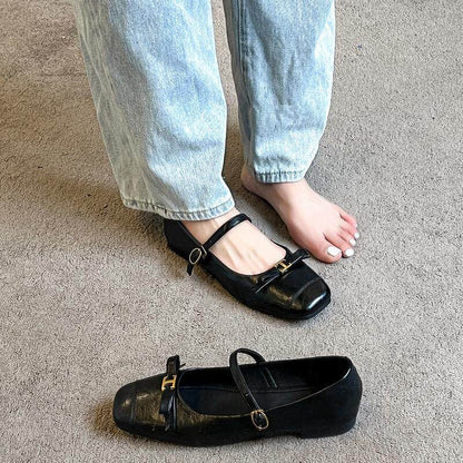 Damen Ballerinas Elegante RiemenSchuhe Komfortabel