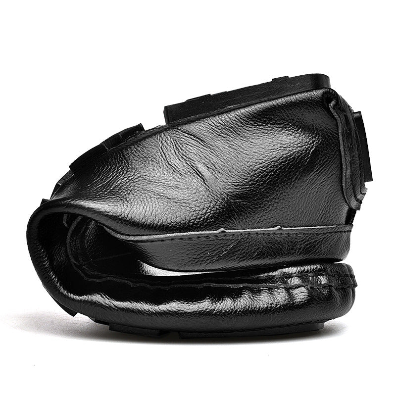 Damen Mokassins Leder Bequem Flexibel
