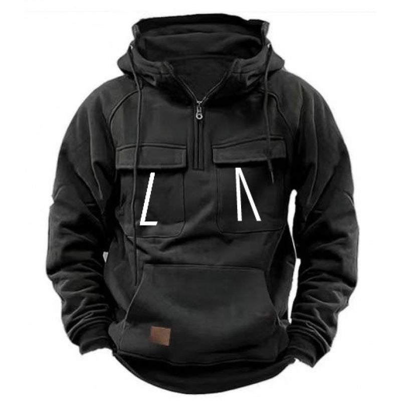 Herren Kapuzenpullover Modern mit Taschen Schnitt