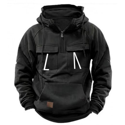 Herren Kapuzenpullover Modern mit Taschen Schnitt