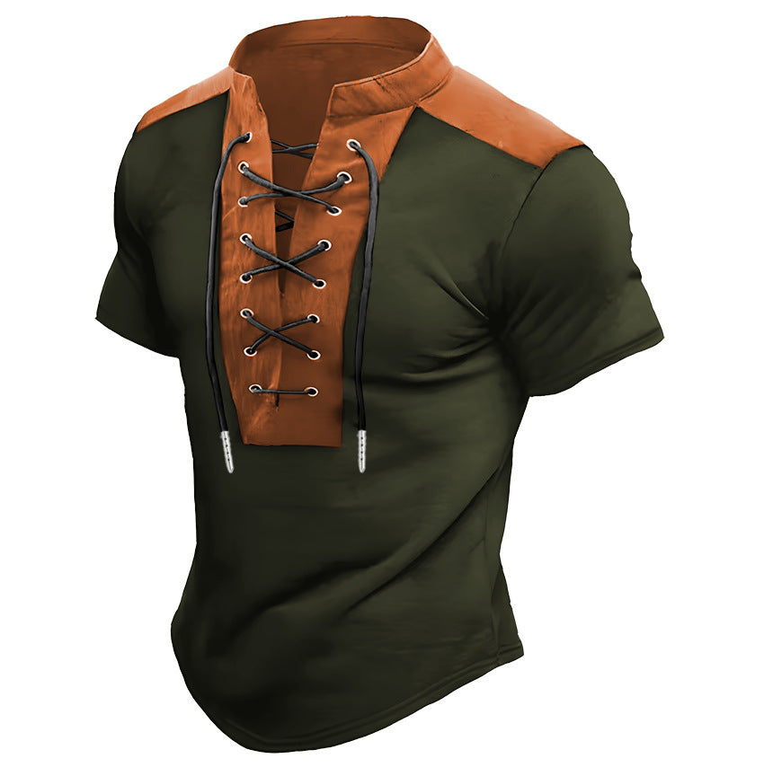 Herren T-Shirt Kurzarm Freizeit Oberteil Modern