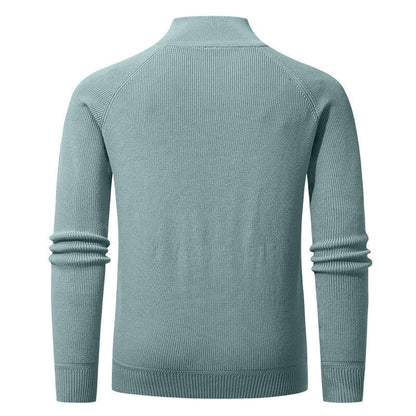 Herren Strickpullover Modern Stehkragen Reißverschluss Qualität