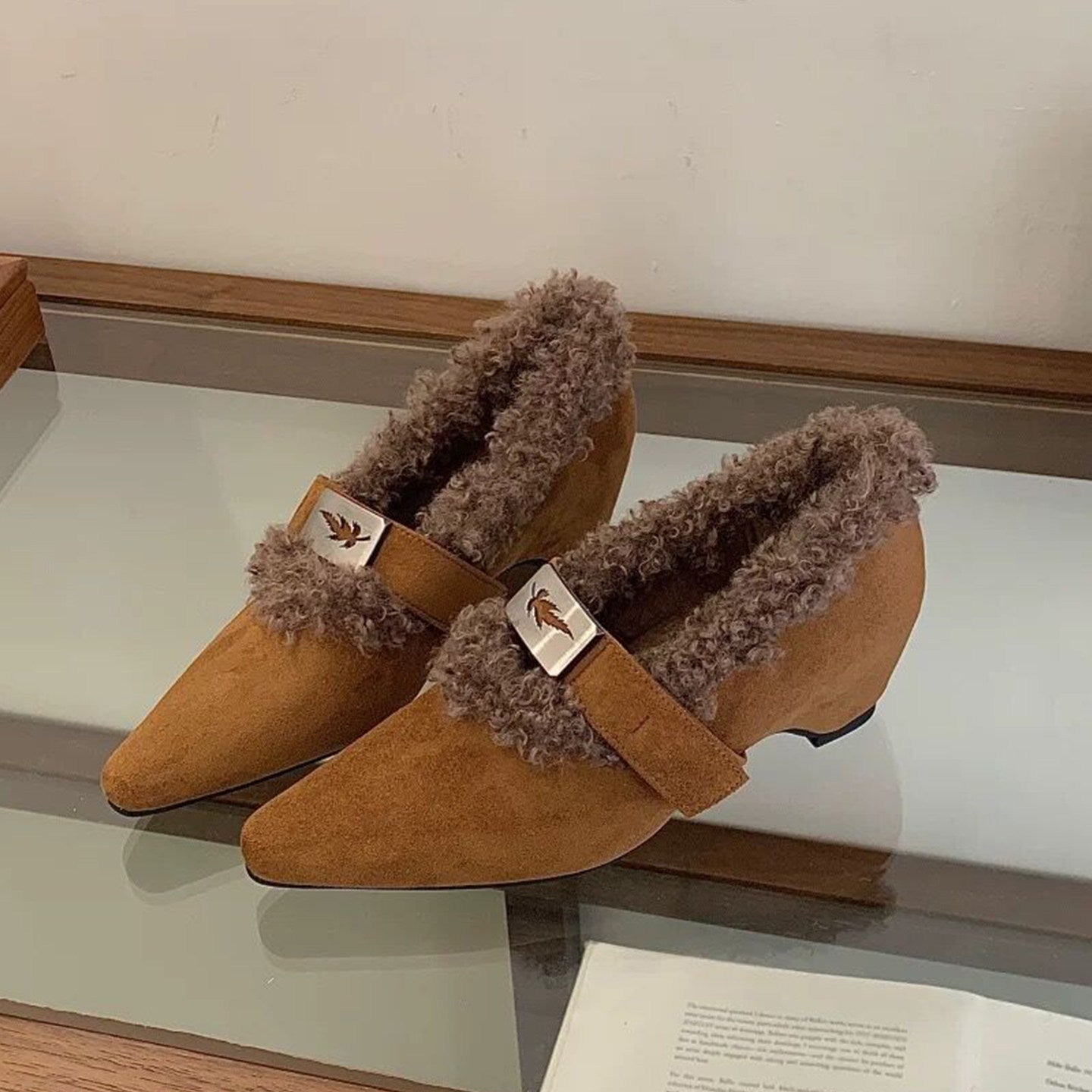 Damen Stiefeletten Warmfutter Riemchen Schuhe Winter