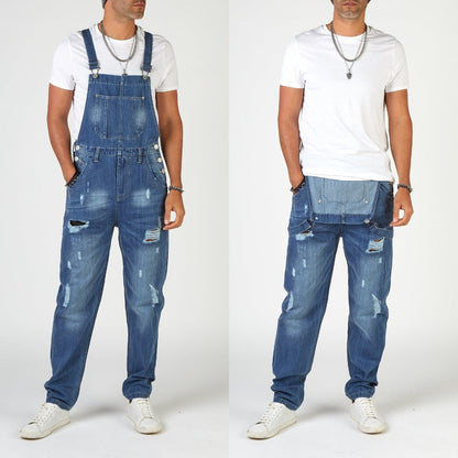 Herren Jeans Riss Hose Used Look Denim