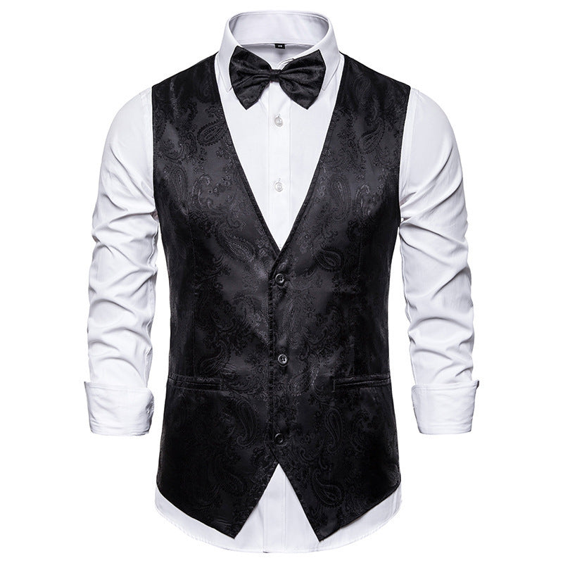Herren Weste Elegante Paisley Muster Mit Fliegenband