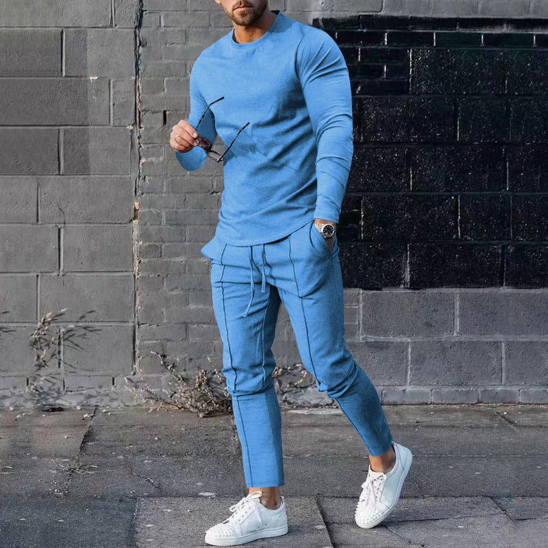 Herren Freizeit-Set Langärmlig mit Taschen Komfortable Sportbekleidung