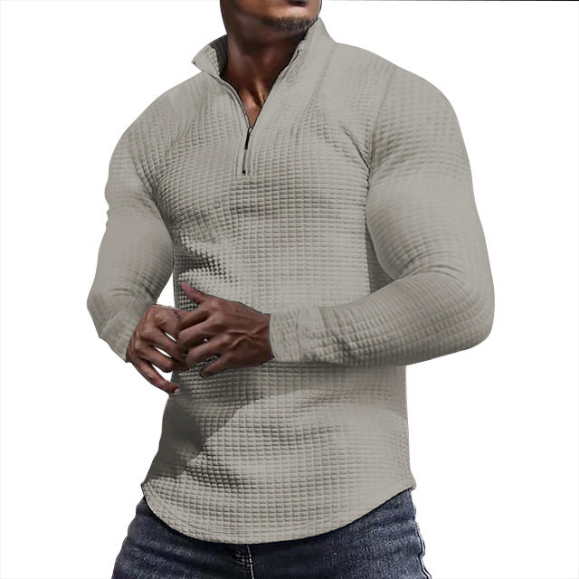 Ein stylisher Langarmshirt mit strukturierter Oberfläche für den modernen Mann. Perfekt für den Alltag, das Fitness-Training oder einfach nur für den Stil. Der Sportliche Langarmshirt ist aus hochwertig - BerlinGlamour