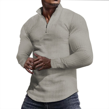Ein stylisher Langarmshirt mit strukturierter Oberfläche für den modernen Mann. Perfekt für den Alltag, das Fitness-Training oder einfach nur für den Stil. Der Sportliche Langarmshirt ist aus hochwertig - BerlinGlamour