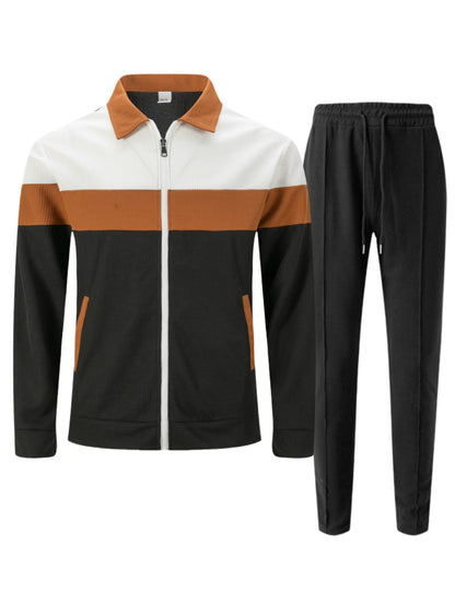 Herren Trainingsanzug Sport Set Atmungsaktiv Funktionsjacke