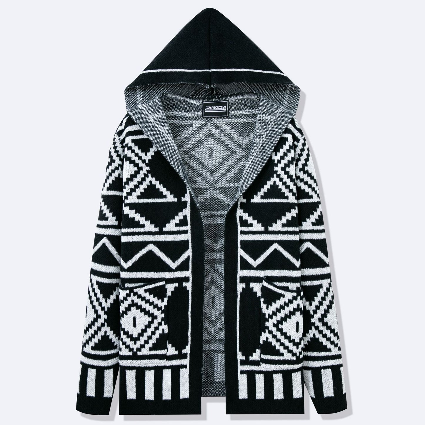 Herren Strickjacke Offen Vorne Modern Mit Muster - BerlinGlamour