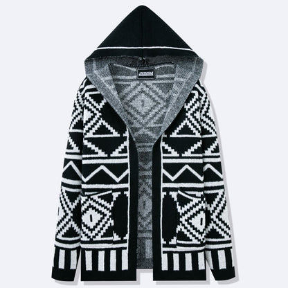 Herren Strickjacke Offen Vorne Modern Mit Muster - BerlinGlamour